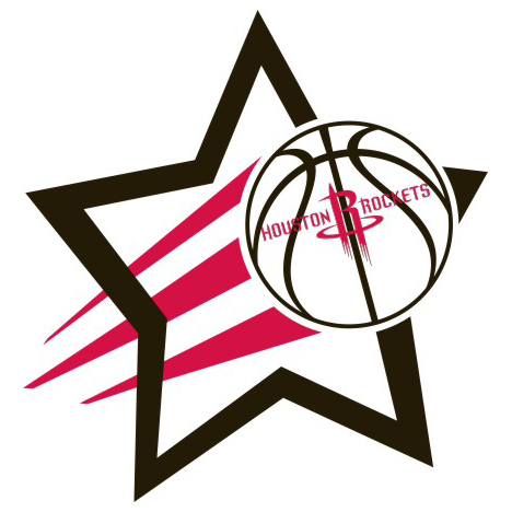 Houston Rockets Basketball Goal Star logo iron on paper